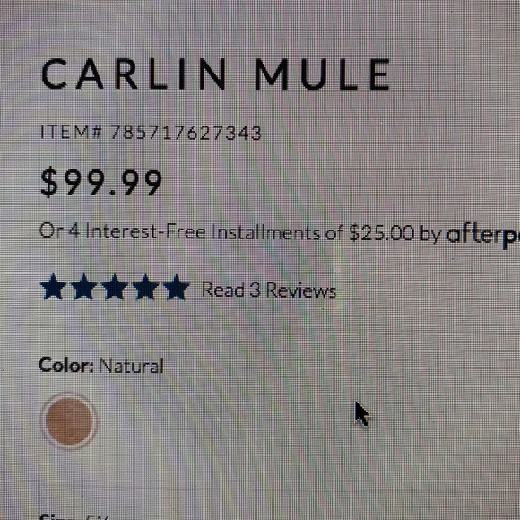 CHINESE LAUNDRY PEEP TOE LEATHER MULES - Picture 3 of 6